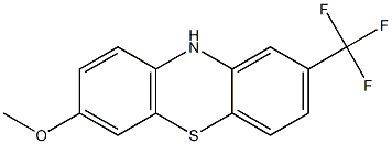 10H-Phenothiazine, 7-methoxy-2-(trifluoromethyl)- 化学構造式