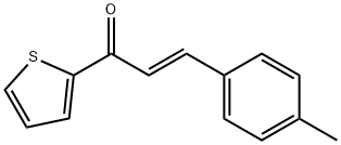 (E)-1-(2-チエニル)-3-(4-メチルフェニル)-2-プロペン-1-オン 化学構造式