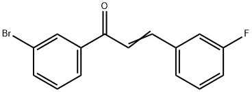 (2E)-1-(3-bromophenyl)-3-(3-fluorophenyl)prop-2-en-1-one Struktur