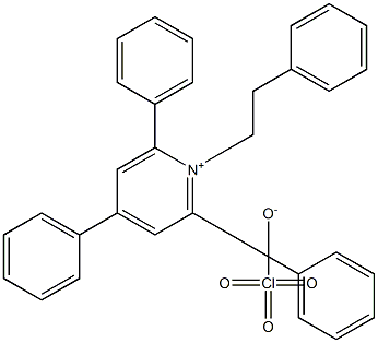 Pyridinium, 2,4,6-triphenyl-1-(2-phenylethyl)-, perchlorate 化学構造式