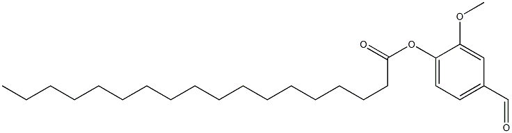 Octadecanoic acid, 4-formyl-2-methoxyphenyl ester Structure