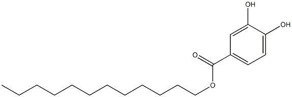 Benzoic acid, 3,4-dihydroxy-, dodecyl ester Structure