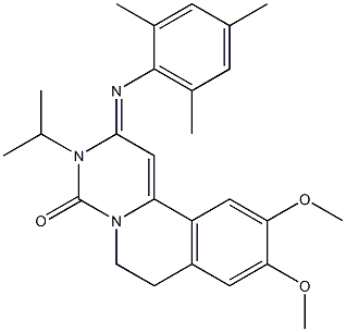 80023-89-8 4H-Pyrimido[6,1-a]isoquinolin-4-one,2,3,6,7-tetrahydro-9,10-dimethoxy-3-(1-methylethyl)-2-[(2,4,6-trimethylphenyl)imino]-