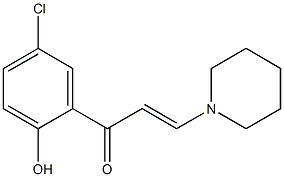 2-Propen-1-one, 1-(5-chloro-2-hydroxyphenyl)-3-(1-piperidinyl)-, (E)- 化学構造式