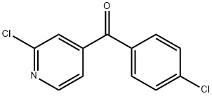 (4-chlorophenyl)(2-chloropyridin-4-yl)methanone 化学構造式