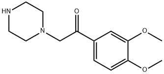 1-(3,4-Dimethoxy-phenyl)-2-piperazin-1-yl-ethanone Structure