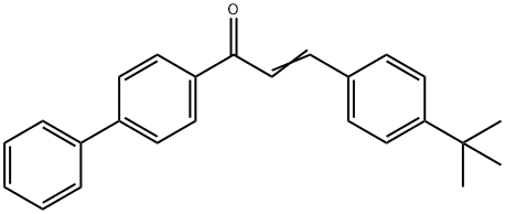 (2E)-1-{[1,1-biphenyl]-4-yl}-3-(4-tert-butylphenyl)prop-2-en-1-one Structure