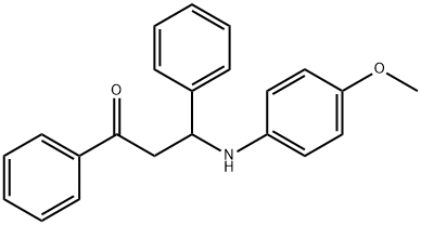 1-Propanone, 3-[(4-methoxyphenyl)amino]-1,3-diphenyl- Structure
