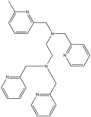 N1-[(6-methyl-2-pyridinyl)methyl]-N1,N2,N2-tris(2-pyridinylmethyl)-1,2-Ethanediamine 结构式