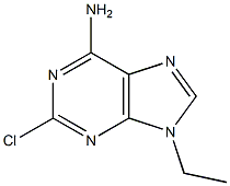 9H-Purin-6-amine, 2-chloro-9-ethyl-,80395-87-5,结构式