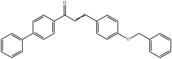 (2E)-3-[4-(benzyloxy)phenyl]-1-{[1,1-biphenyl]-4-yl}prop-2-en-1-one Structure