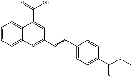 2-[2-(4-Methoxycarbonyl-phenyl)-vinyl]-quinoline-4-carboxylic acid Structure