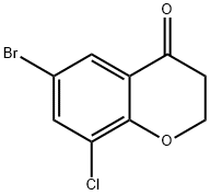 6-BROMO-8-CHLORO-3,4-DIHYDRO-2H-1-BENZOPYRAN-4-ONE Struktur