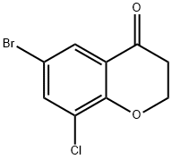 6-BROMO-8-CHLORO-3,4-DIHYDRO-2H-1-BENZOPYRAN-4-ONE 化学構造式