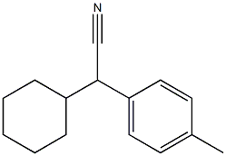 2-cyclohexyl-2-(4-methylphenyl)acetonitrile 结构式