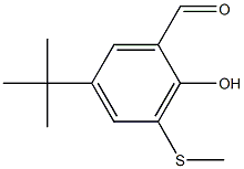 Benzaldehyde, 5-(1,1-dimethylethyl)-2-hydroxy-3-(methylthio)- 结构式