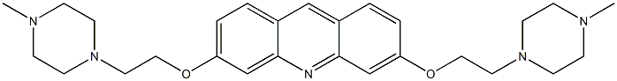 Acridine, 3,6-bis[2-(4-methyl-1-piperazinyl)ethoxy]- Structure