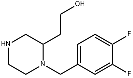 2-[1-[(3,4-difluorophenyl)methyl]piperazin-2-yl]ethanol|