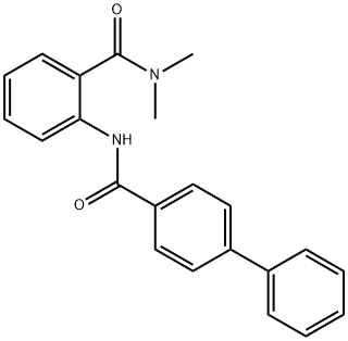 N,N-dimethyl-2-[(4-phenylbenzoyl)amino]benzamide 化学構造式