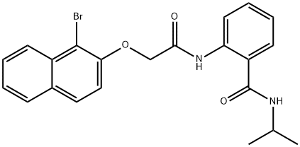 2-({[(1-bromo-2-naphthyl)oxy]acetyl}amino)-N-isopropylbenzamide|