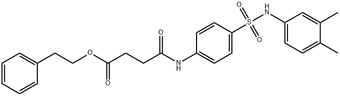 815657-55-7 2-phenylethyl 4-[4-[(3,4-dimethylphenyl)sulfamoyl]anilino]-4-oxobutanoate