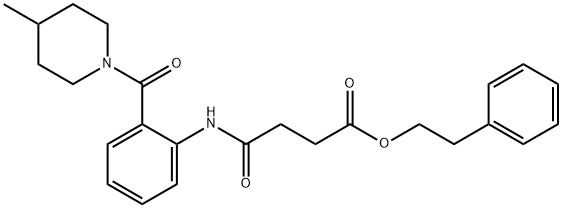 2-phenylethyl 4-({2-[(4-methyl-1-piperidinyl)carbonyl]phenyl}amino)-4-oxobutanoate|