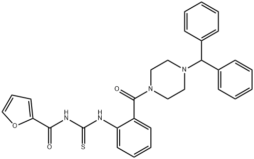 816437-43-1 N-{[(2-{[4-(diphenylmethyl)-1-piperazinyl]carbonyl}phenyl)amino]carbonothioyl}-2-furamide