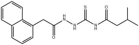 3-methyl-N-{[2-(1-naphthylacetyl)hydrazino]carbonothioyl}butanamide Struktur