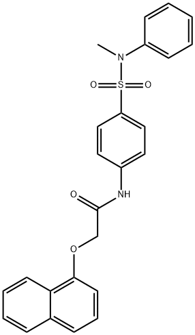 N-(4-{[methyl(phenyl)amino]sulfonyl}phenyl)-2-(1-naphthyloxy)acetamide 化学構造式