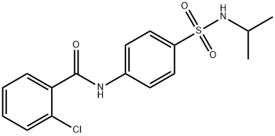 2-chloro-N-[4-(propan-2-ylsulfamoyl)phenyl]benzamide,817186-80-4,结构式