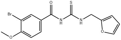 3-bromo-N-{[(2-furylmethyl)amino]carbonothioyl}-4-methoxybenzamide Struktur