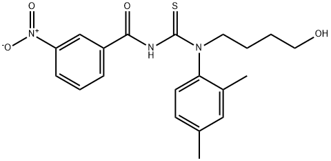 N-{[(2,4-dimethylphenyl)(4-hydroxybutyl)amino]carbonothioyl}-3-nitrobenzamide Structure