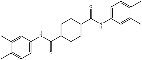 N,N'-bis(3,4-dimethylphenyl)-1,4-cyclohexanedicarboxamide Structure