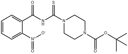 tert-butyl 4-{[(2-nitrobenzoyl)amino]carbonothioyl}-1-piperazinecarboxylate Structure