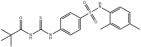 N-{[(4-{[(2,4-dimethylphenyl)amino]sulfonyl}phenyl)amino]carbonothioyl}-2,2-dimethylpropanamide,817570-57-3,结构式