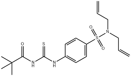 N-[({4-[(diallylamino)sulfonyl]phenyl}amino)carbonothioyl]-2,2-dimethylpropanamide Structure