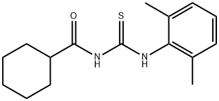 N-{[(2,6-dimethylphenyl)amino]carbonothioyl}cyclohexanecarboxamide Structure