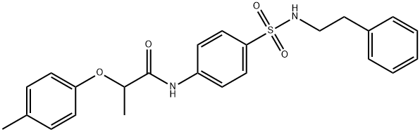 2-(4-methylphenoxy)-N-(4-{[(2-phenylethyl)amino]sulfonyl}phenyl)propanamide Structure