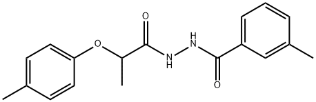 3-methyl-N'-[2-(4-methylphenoxy)propanoyl]benzohydrazide Structure