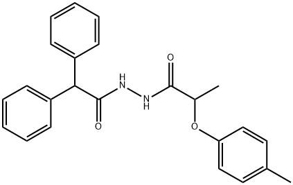 N'-(diphenylacetyl)-2-(4-methylphenoxy)propanohydrazide Structure