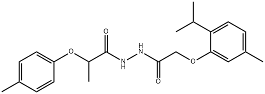 N'-[(2-isopropyl-5-methylphenoxy)acetyl]-2-(4-methylphenoxy)propanohydrazide,817634-23-4,结构式