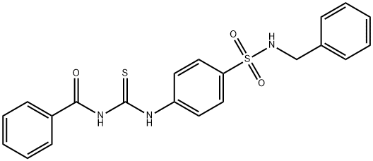N-[({4-[(benzylamino)sulfonyl]phenyl}amino)carbonothioyl]benzamide 化学構造式