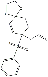 1,4-Dioxaspiro[4.5]dec-6-ene, 8-(phenylsulfonyl)-8-(2-propenyl)- Structure