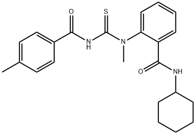 819063-54-2 N-cyclohexyl-2-(methyl{[(4-methylbenzoyl)amino]carbonothioyl}amino)benzamide