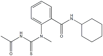 2-[acetylcarbamothioyl(methyl)amino]-N-cyclohexylbenzamide Structure