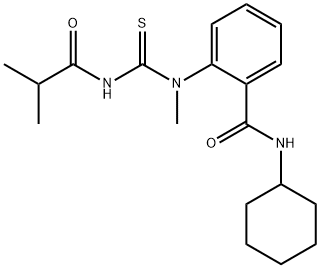 N-cyclohexyl-2-[[(isobutyrylamino)carbonothioyl](methyl)amino]benzamide,819063-74-6,结构式