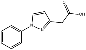 2-(1-苯基-1H-吡唑-3-基)乙酸, 82668-47-1, 结构式