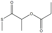 Propanethioic acid, 2-(1-oxopropoxy)-, S-methyl ester 化学構造式