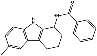 Benzamide, N-(2,3,4,9-tetrahydro-6-methyl-1H-carbazol-1-yl)- 化学構造式