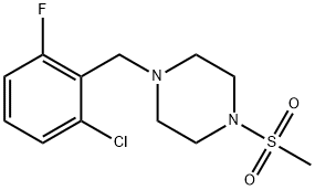 1-[(2-chloro-6-fluorophenyl)methyl]-4-methylsulfonylpiperazine 化学構造式